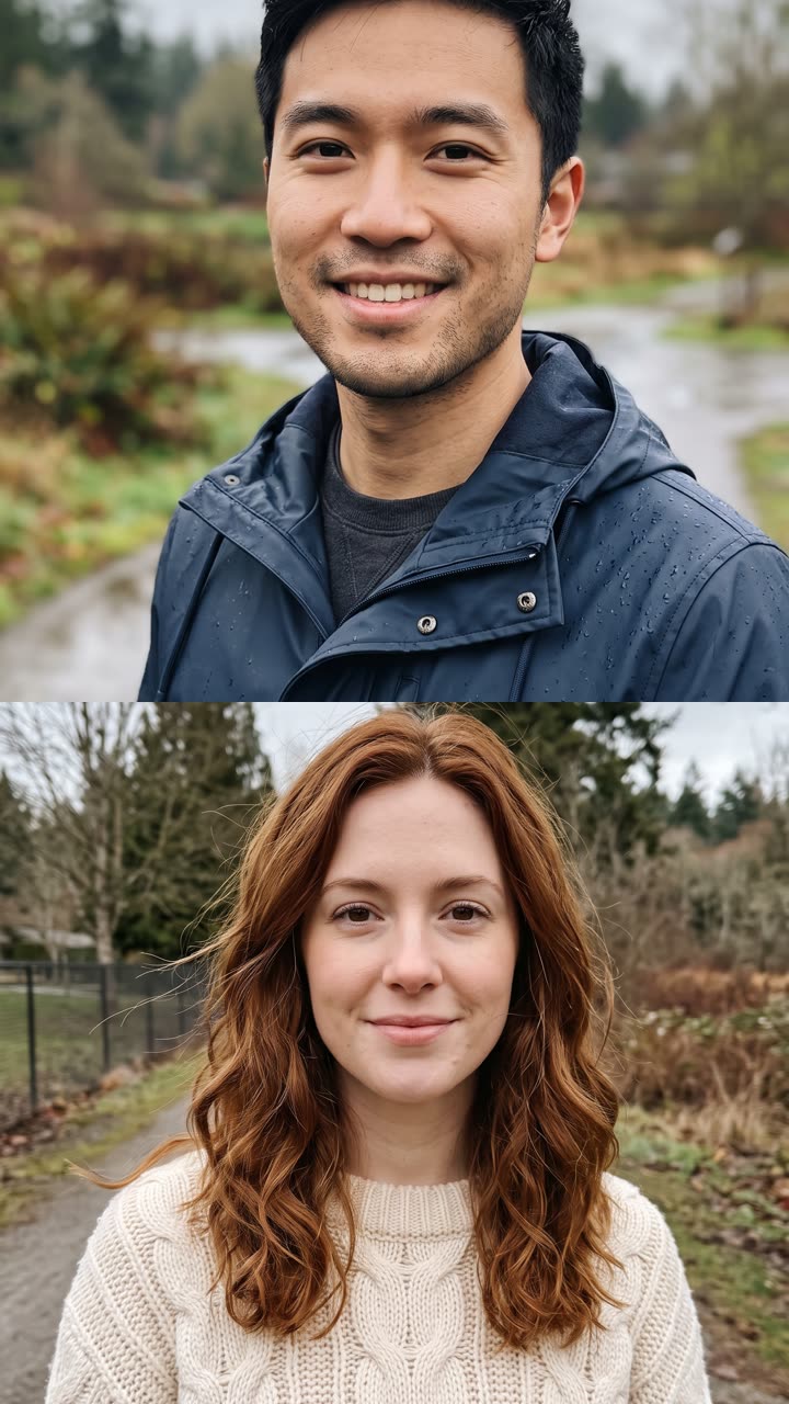 Two portraits to a stormy cliff: Your photos